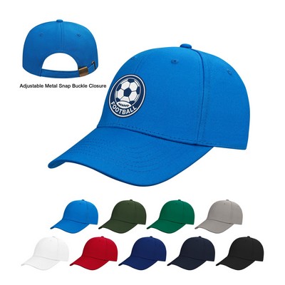 6 Panel Structured Cotton Twill Baseball Hat